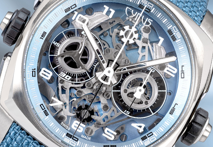 CYRUS賽瑞錶Klepcys DICE Glacial Blue雙獨立計時腕錶