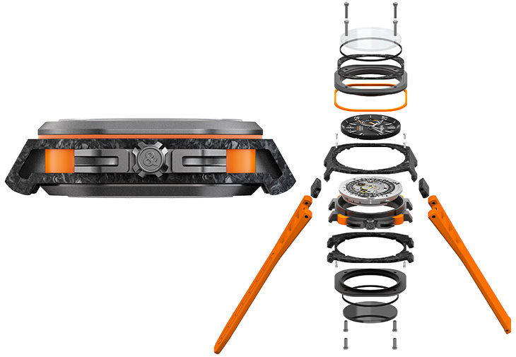 BELL & ROSS BR-X5 Carbon Orange