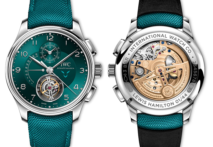IWC萬國錶葡萄牙系列陀飛輪逆跳計時腕錶路易斯．漢米爾頓特別版