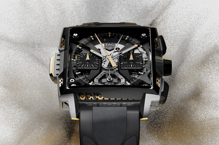 SLM製程超輕量鈦金屬／泰格豪雅Monaco 雙追針計時腕錶 Air 1 限量款