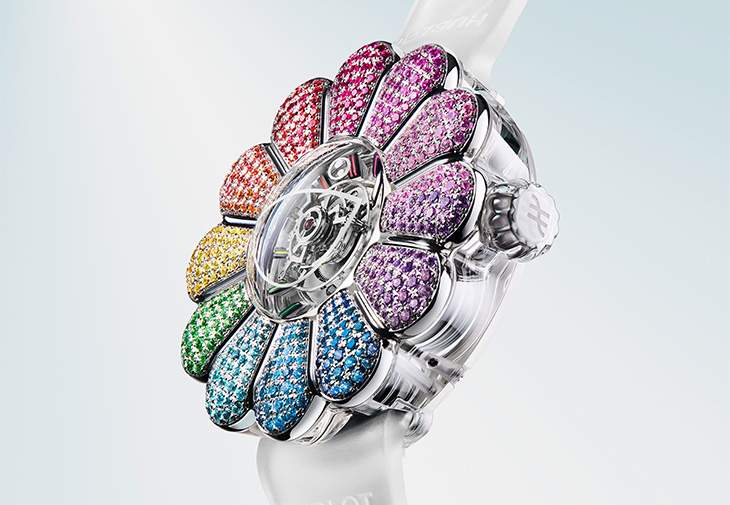 HUBLOT宇舶MP-15村上隆陀飛輪藍寶石彩虹腕錶