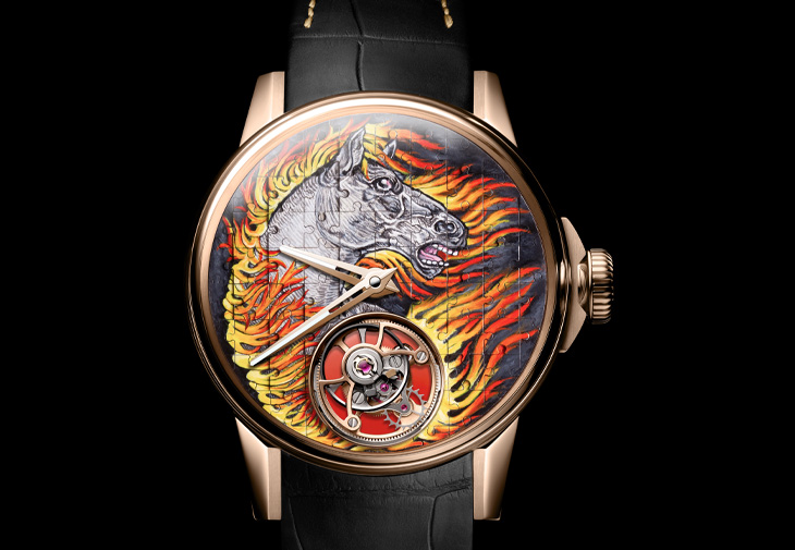 LOUIS MOINET Tourbillon Puzzle Fire Horse陀飛輪腕錶