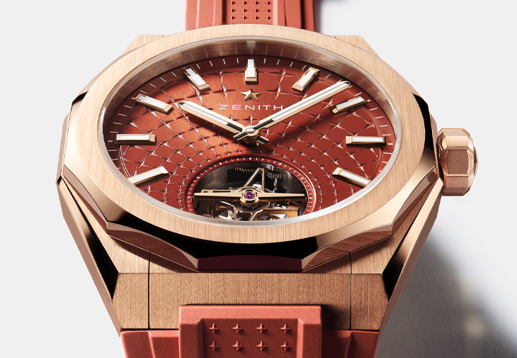ZENITH真力時Defy天際線系列玫瑰金陀飛輪腕錶