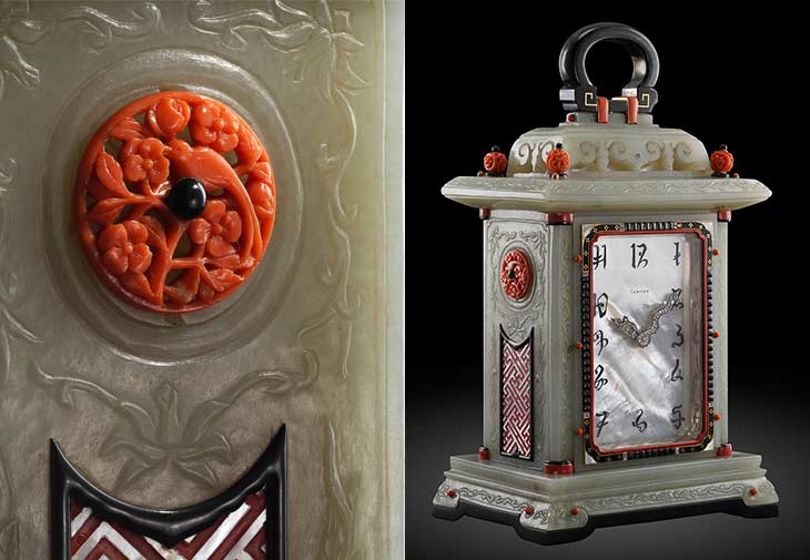 卡地亞CARTIER Illuminated Nephrite Lantern Clock
