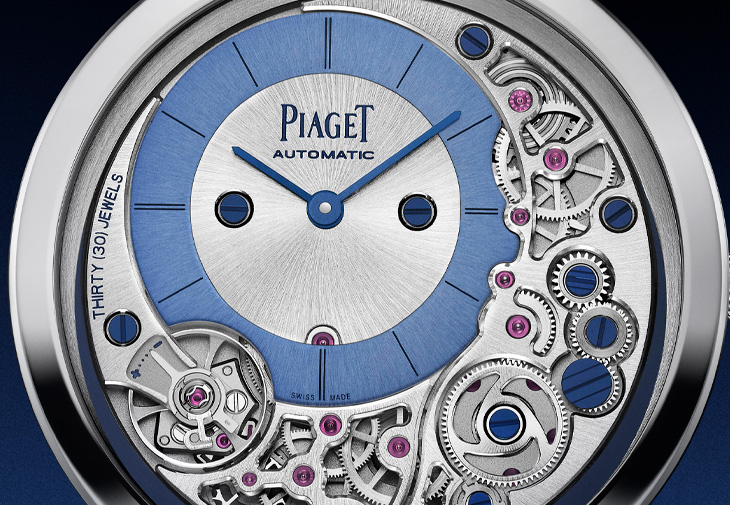 PIAGET伯爵表Wristcheck Altiplano系列18K白金天藍色超薄自動上鍊腕錶