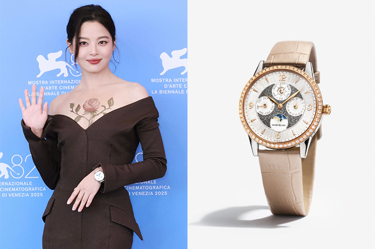 MONTBLANC寶曦系列萬年曆腕錶  星軌刻紋、微型鑽石與水彩月相細膩交織