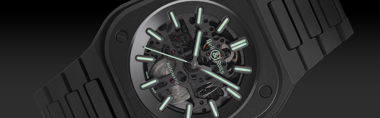 柏萊士BELL&ROSS BR05 Skeleton Black Lum Ceramic