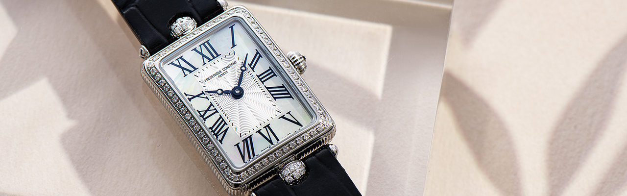 康斯登Classics Art Déco系列方形腕錶