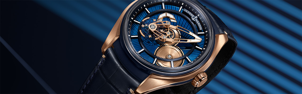 ULYSSE NARDIN雅典錶Freak X奇想系列玫瑰金琺瑯腕錶