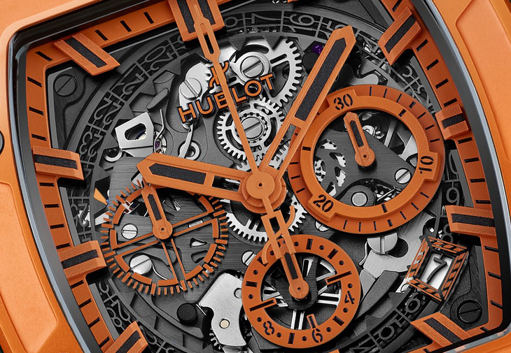 HUBLOT宇舶錶Spirit Of Big Bang 亮彩橘陶瓷計時碼錶