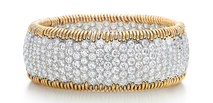 Tiffany & Co. Schlumberger鉑金與18K金鑲嵌總重逾41.3克拉鑽石手環