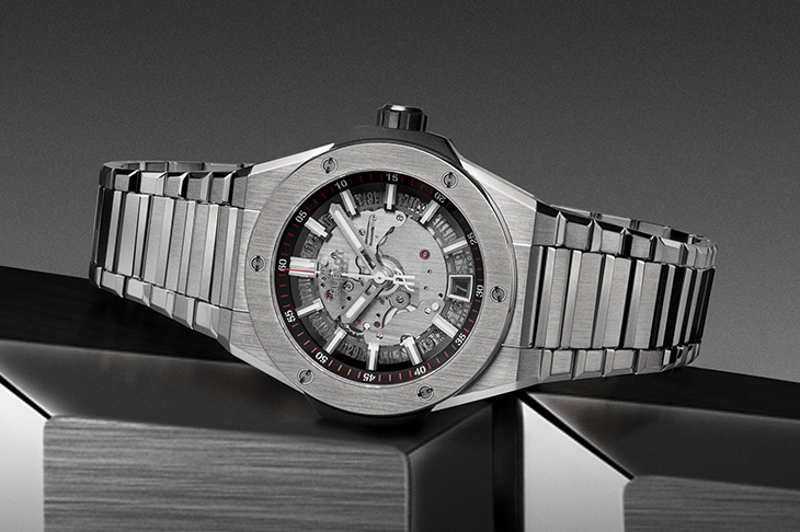 三針鍊帶正裝休閒風 宇舶Big Bang Integrated Time Only腕錶