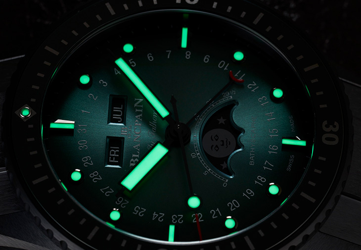 寶珀BLANCPAIN五十噚深潛器全日曆月相腕錶