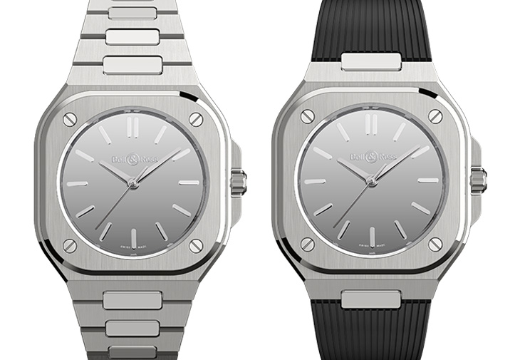 BELL & ROSS柏萊士BR-05 Grey Mirror Steel銀鏡腕錶