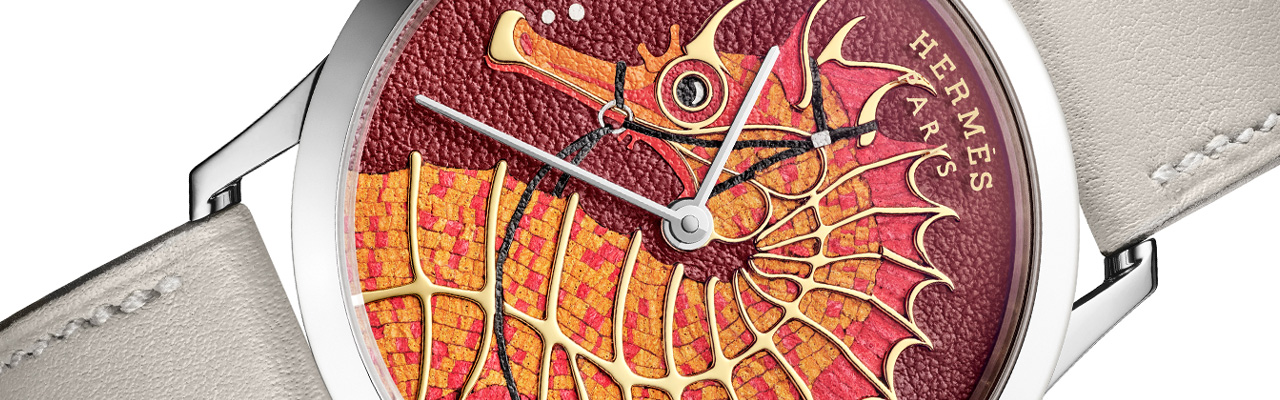 HERMÈS愛馬仕Slim D’Hermès Hippocampe工藝腕錶