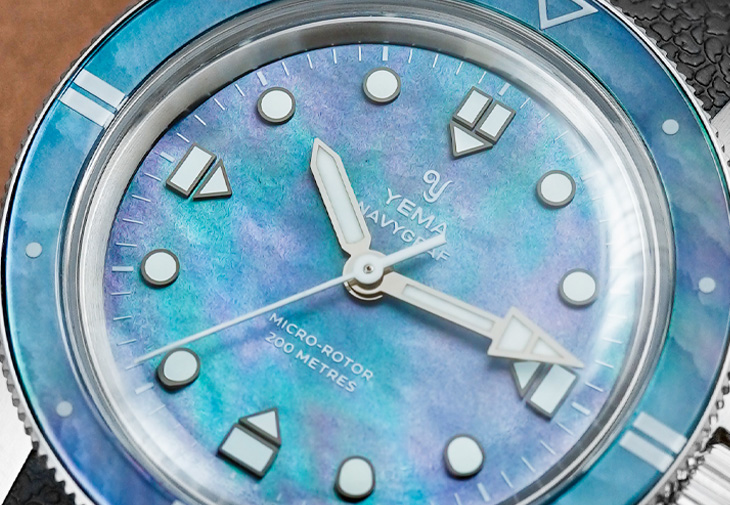 YEMA野馬錶NavyGraf Pearl CMM.20 海軍藍母貝限量版