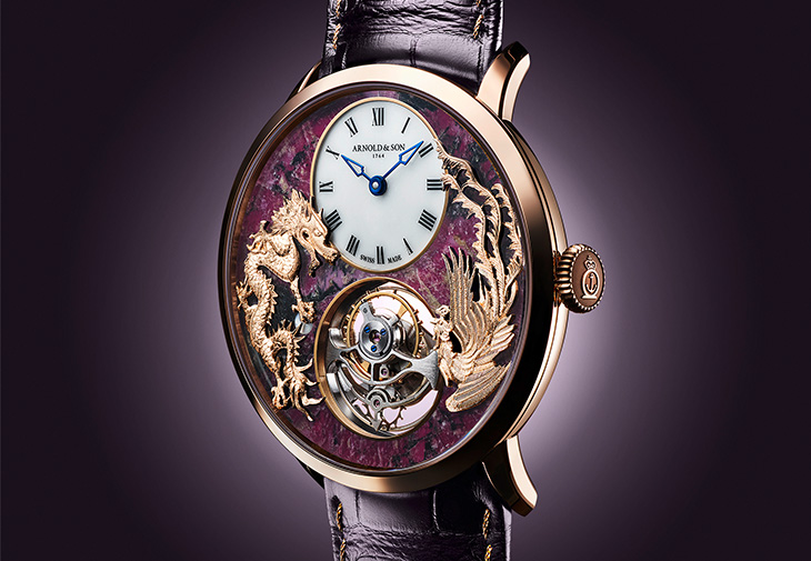 ARNOLD & SON UTT超薄陀飛輪系列龍鳳戲珠腕錶