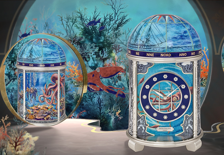 百達翡麗PATEK PHILIPPE珍稀工藝展 鸚鵡螺圓頂座鐘