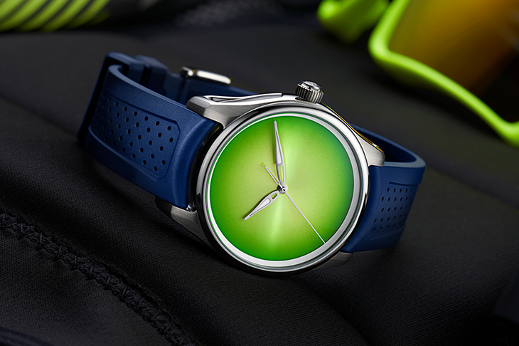 Pre-W&W  亨利慕時H.MOSER & CIE.開拓者大三針柑橘綠概念腕錶：呦，十足精彩!