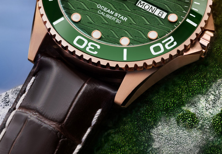 MIDO美度表Ocean Star 200C山湖綠金新色腕錶