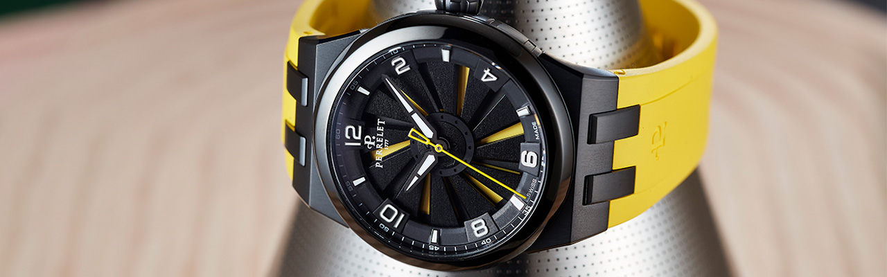PERRELET沛力錶Turbine 41 Titanium Yellow