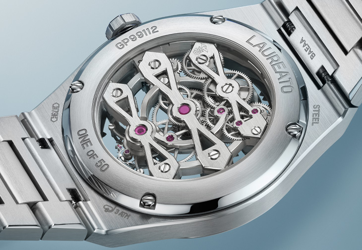 GIRARD-PERREGAUX芝柏表Laureato桂冠三金橋陀飛輪腕錶