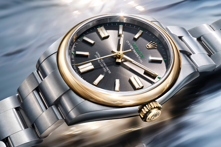 勞力士蠔式腕錶百週年新作  Oyster Perpetual 41黃金鋼款以石板灰「100 YEARS」紀念錶面隆重登場