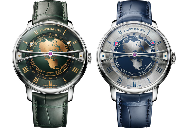 ARNOLD & SON亞諾錶Globetrotter 42精鋼腕錶