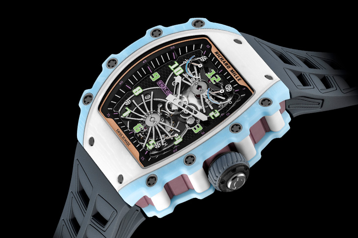 柔和粉彩陀飛輪／RICHARD MILLE RM 21-02 Aerodyne陀飛輪限量腕錶
