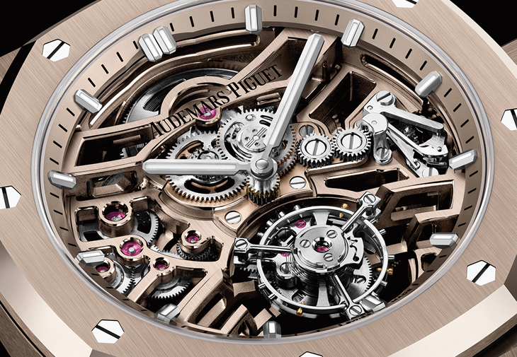 皇家橡樹自動上鍊飛行陀飛輪鏤空腕錶