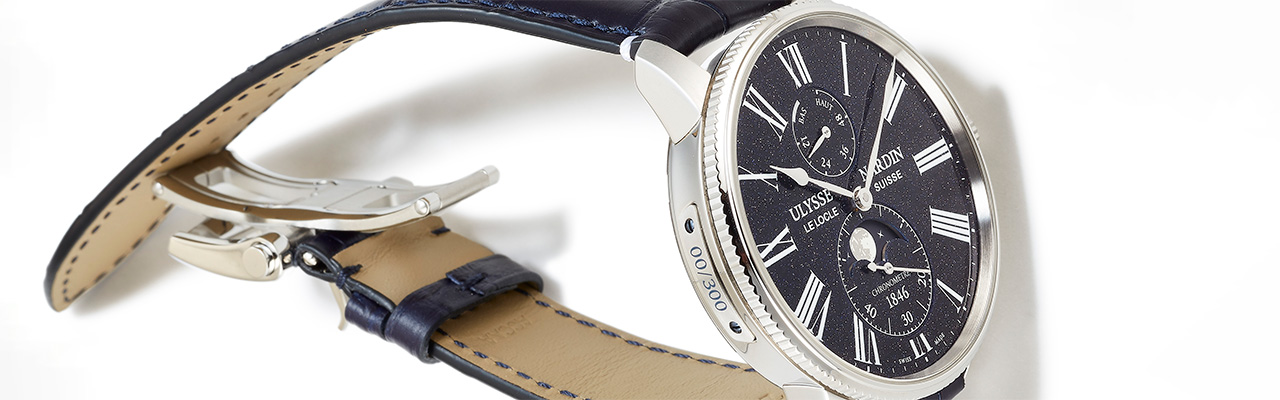 ULYSSE NARDIN雅典錶Marine Torpilleur Moonphase Aventurine航海系列領航者砂金石月相腕錶