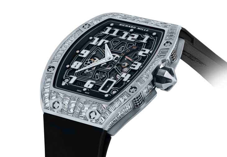 RICHARD MILLE RM 67-01超薄⾃動上鍊腕錶(⽩⾦鑲鑽款)