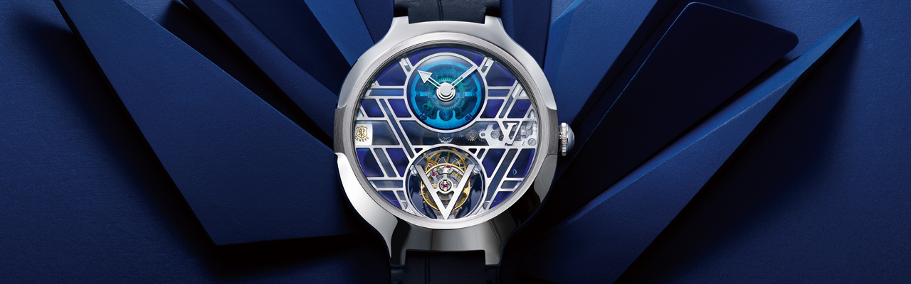 LOUIS VUITTON路易威登Voyager Flying Tourbillon漸層式彩繪玻璃窗