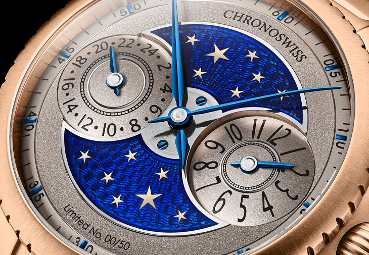 CHRONOSWISS瑞寶錶Pulse GMT Enamel Sky Gold腕錶