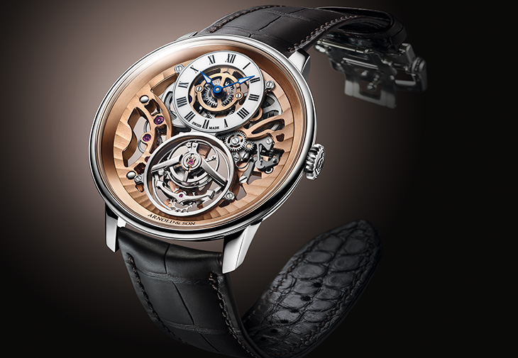 ARNOLD & SON Ultrathin Tourbillon Skeleton超薄陀飛輪鏤空腕錶