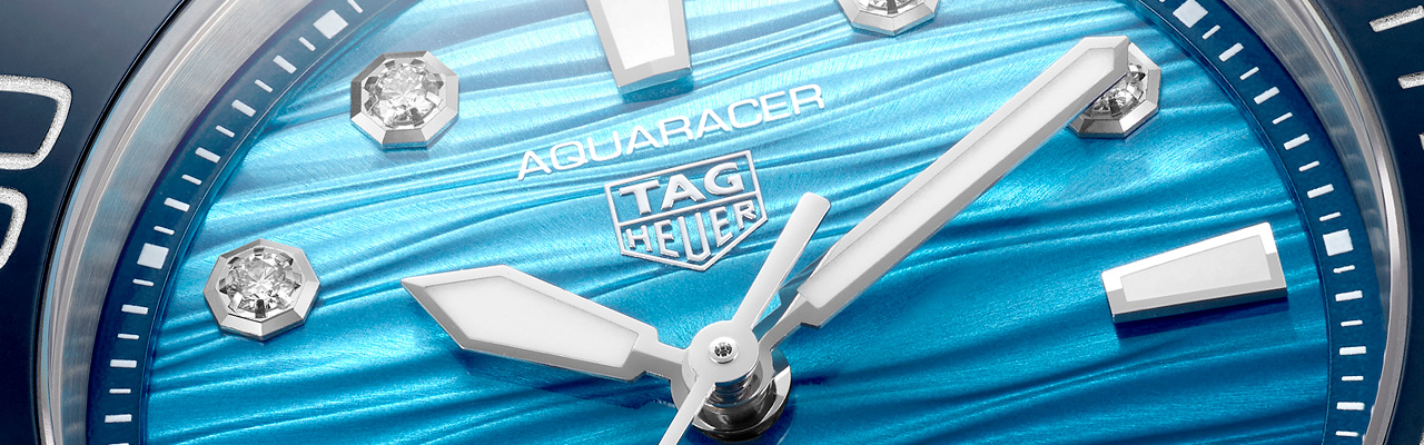 TAG Heuer泰格豪雅Aquaracer 36毫米漸層藍面腕錶
