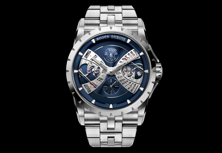 羅杰杜彼ROGER DUBUIS王者系列雙逆跳日曆腕錶