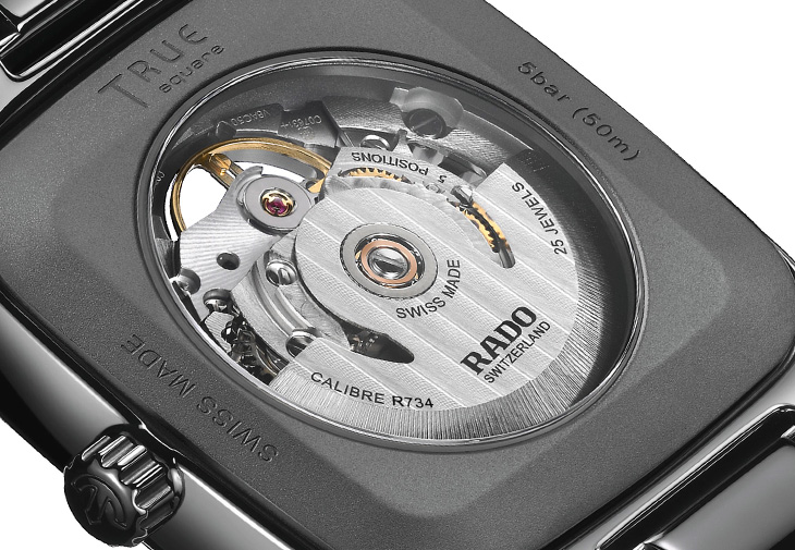 RADO雷達表True Square真我方形鑲鑽鏤空腕錶