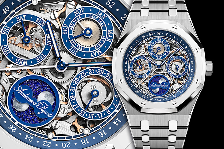 鏤空透視萬年芯 ／AP皇家橡樹萬年曆「150週年」鏤空腕錶 -- 全透視萬年曆特集四