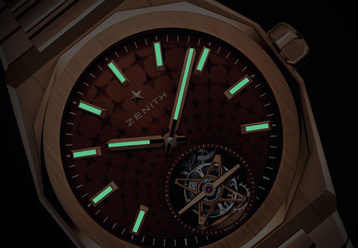 ZENITH真力時Defy天際線系列玫瑰金陀飛輪腕錶