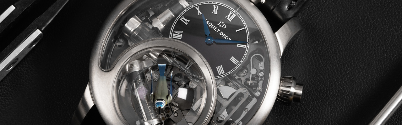 雅克德羅JAQUET-DROZ時光之鳥鈦金屬腕錶