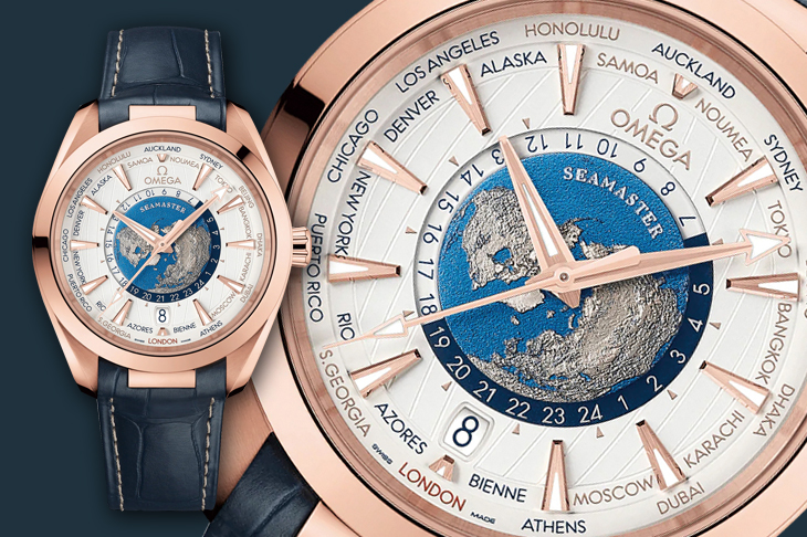 把世界戴手上 歐米茄海馬Aqua Terra 150米世界時區腕錶