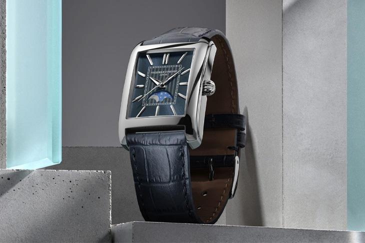 康斯登Classics Carrée長方形月相腕錶重現1930年復古設計