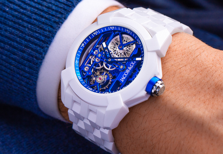 JACOB & CO. Epic X Ceramic 白陶瓷鏤空腕錶