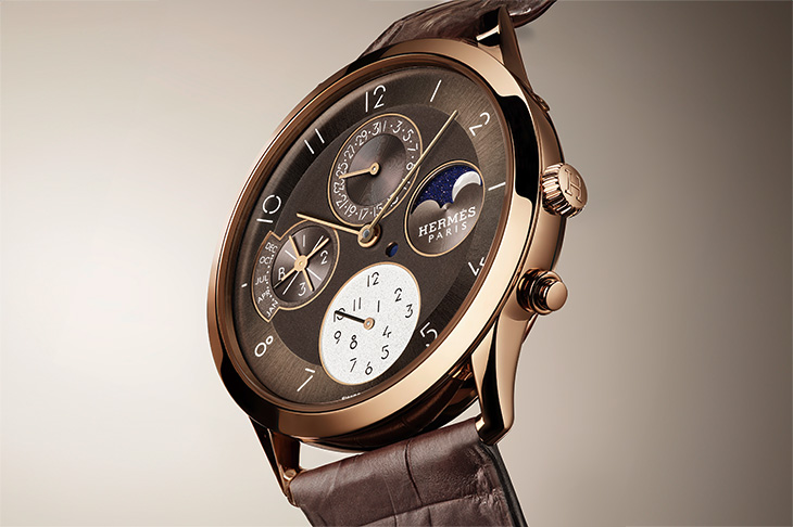 以簡馭繁的時間節奏／愛馬仕SLIM D’HERMÈS Quantième Perpétuel兩地時間萬年曆腕錶