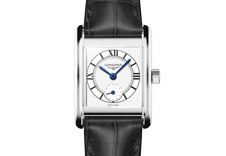 LONGINES 浪琴表Mini DolceVita迷你多情系列Cosmo面盤搭配黑色鱷魚皮革錶帶腕錶