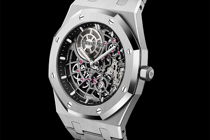 愛彼Royal Oak皇家橡樹系列「Jumbo」 超薄鏤空腕錶首次推出純白金款式