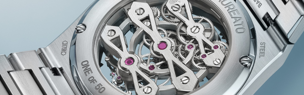 GIRARD-PERREGAUX芝柏表Laureato桂冠三金橋陀飛輪腕錶