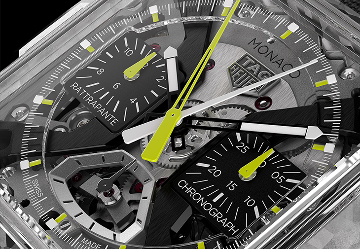 泰格豪雅TAG Heuer Monaco前衛鈦金屬雙追針計時腕錶
