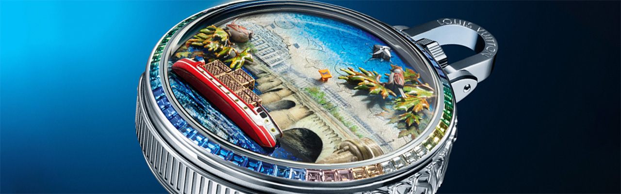 LOUIS VUITTON路易威登Escales autour du Monde系列 Escale au Pont-Neuf懷錶